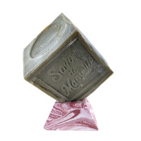 Porte savon "Cube" teinté rouge 